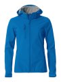 Dames Softshell Jas Hoodie Clique Basic Kobalt